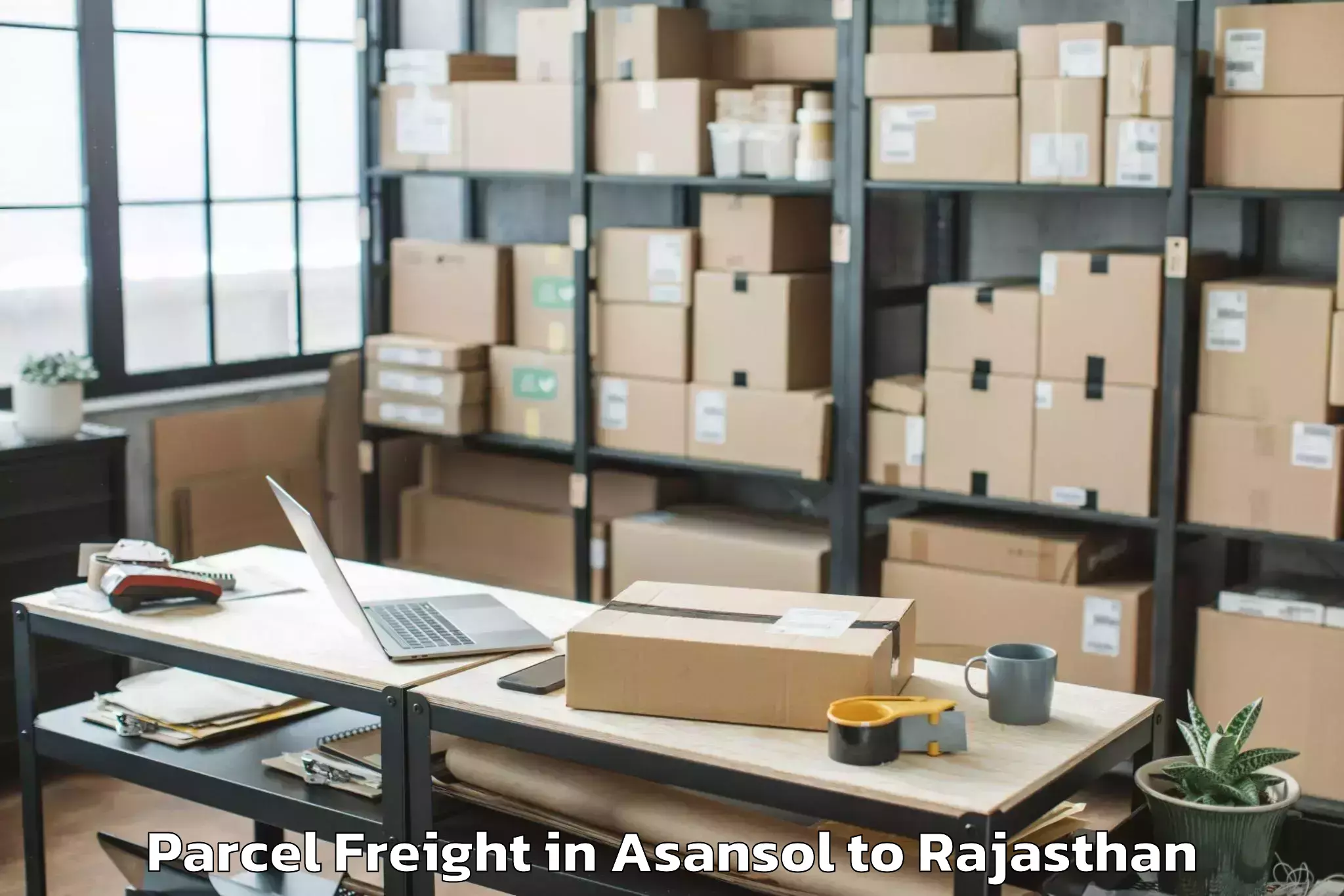 Asansol to Sanganer Parcel Freight Booking